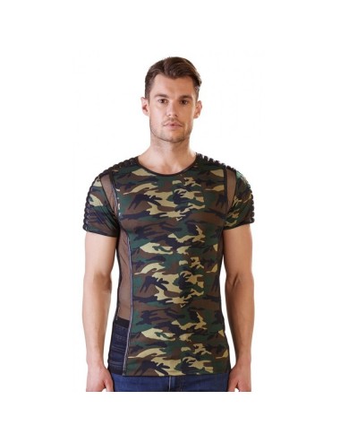 Tee Shirt Camouflage et Tulle - XL