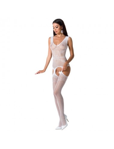 Lingerie - Combinaisons - Passion femme bs062 bodystocking blanc taille unique - Passion Woman Bodystockings