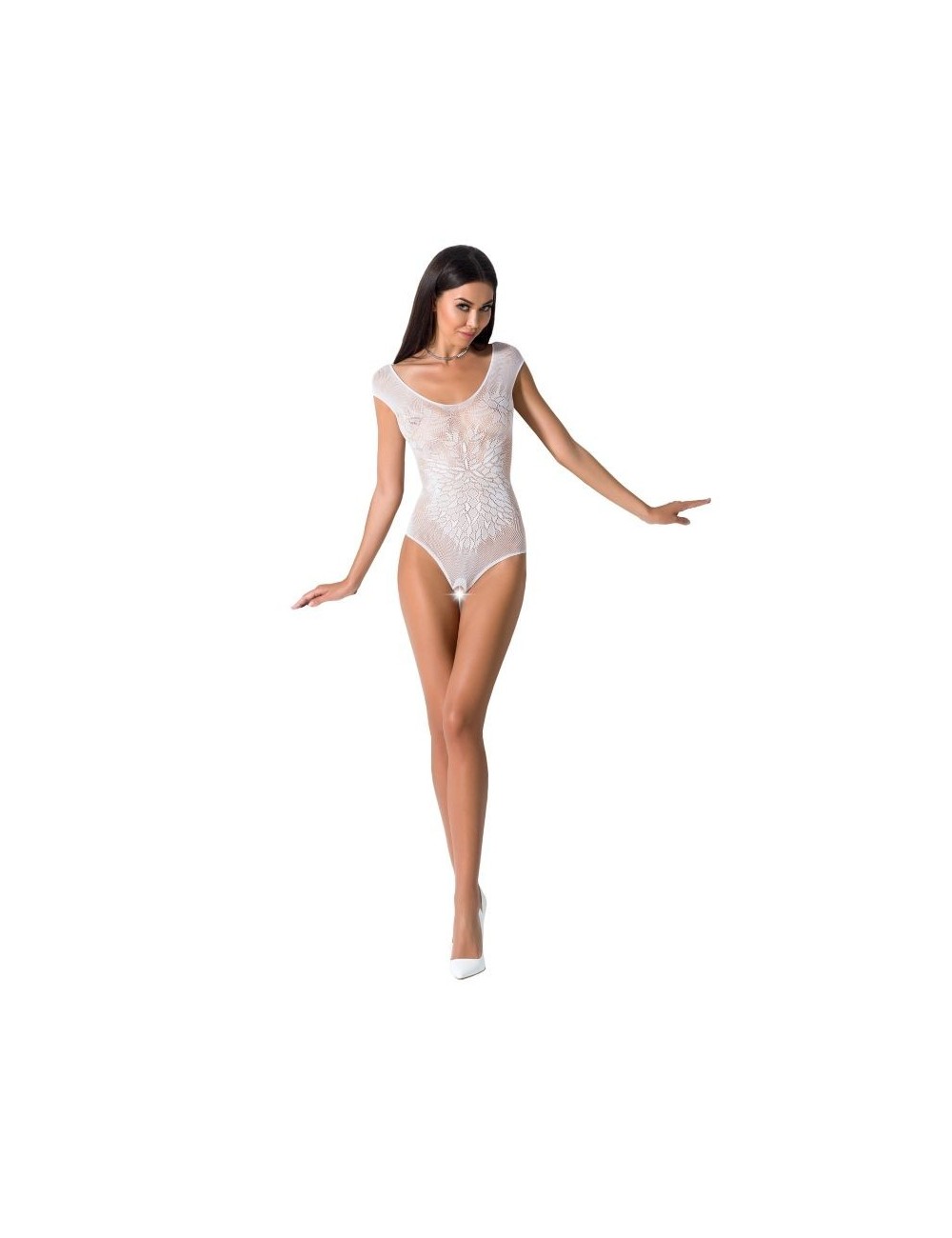 Lingerie - Combinaisons - Passion woman bs064 bodystocking blanc taille unique - Passion Woman Bodystockings