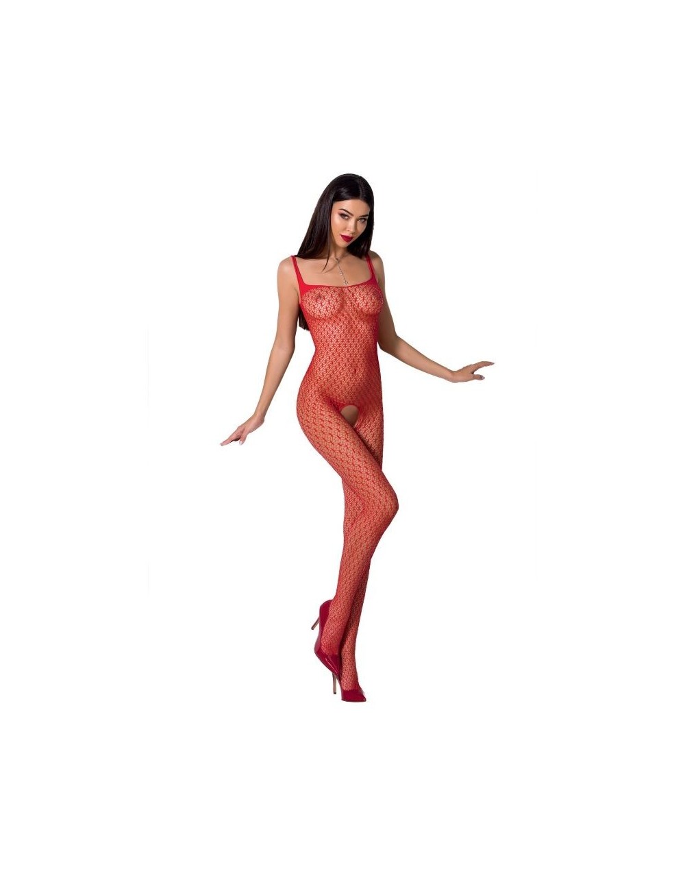 Lingerie - Combinaisons - Bodystocking passion woman bs071 - rouge taille unique - Passion Woman Bodystockings
