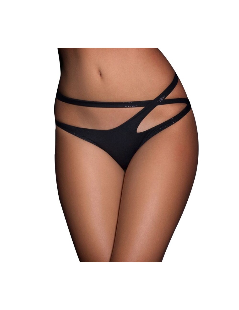 CULOTTE CROISÉE À DOUBLE BRACELET QUEEN LINGERIE S / M