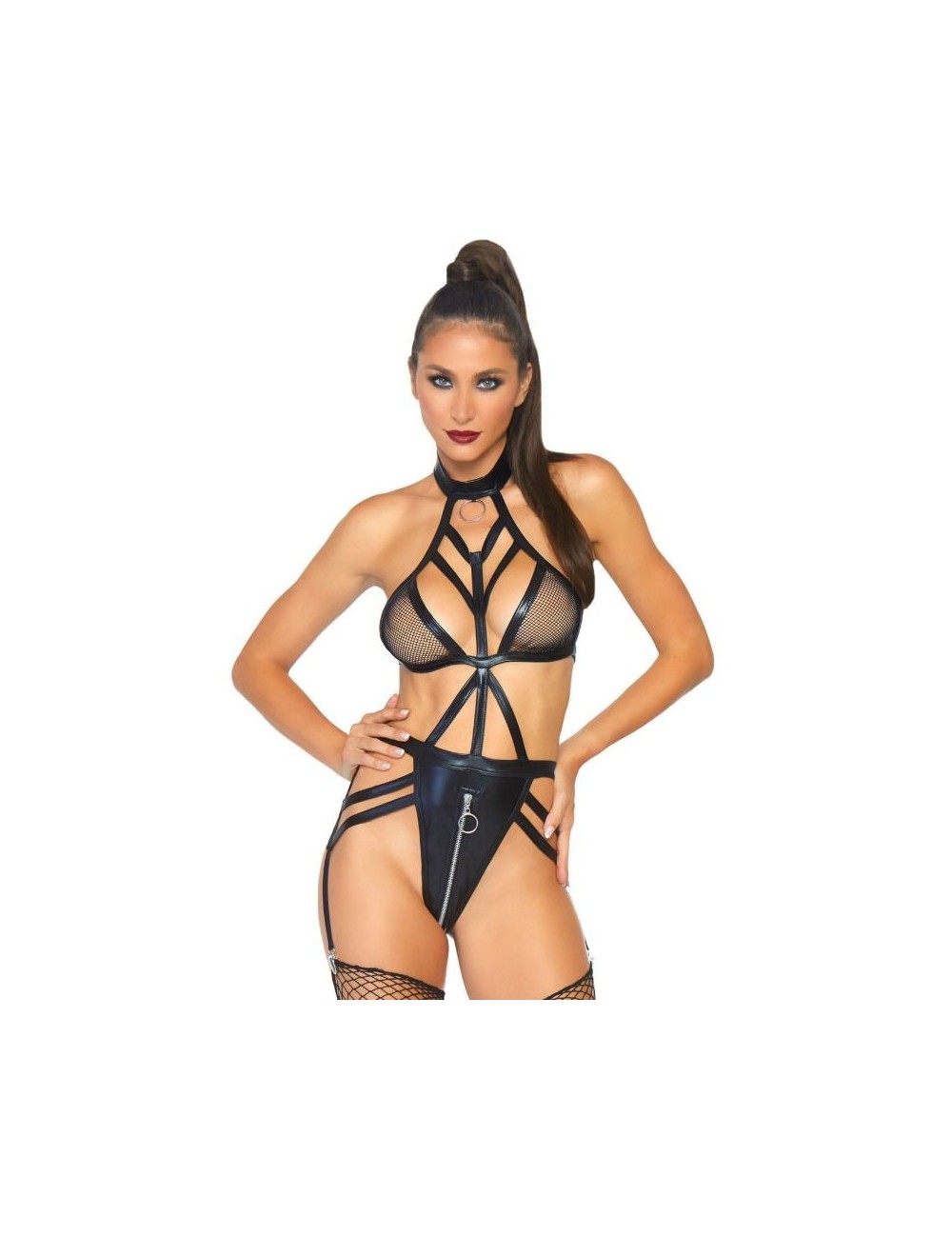 LEG AVENUE - CAGE SANGLE JARRATIÈRE TEDDY M/L LEG AVENUE - CAGE SANGLE JARRATIÈRE TEDDY M/L
