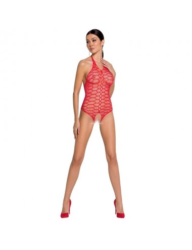 PASSION - FEMME BS087 BODYSTOCKING ROUGE TAILLE UNIQUE