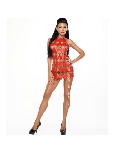 Lingerie - Robes et jupes sexy - ROBE À COL ROUGE ME-SEDUCE GWEN S / M - ME-SEDUCE DRESSES