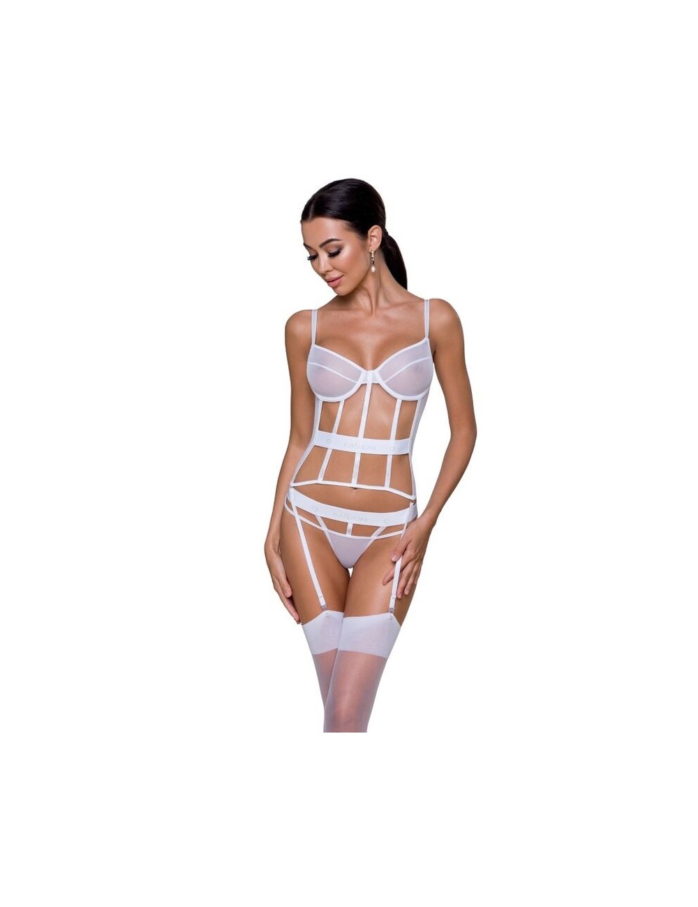 Lingerie - Bustiers et Corsets - Corset passion kyouka - blanc s / m - Passion Woman Corsets