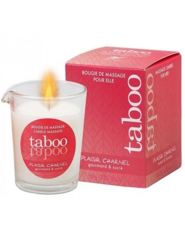 Tabou bougie massage femme plaisir charnel smell fleur de cacaco - Lubrifiants - Ruf