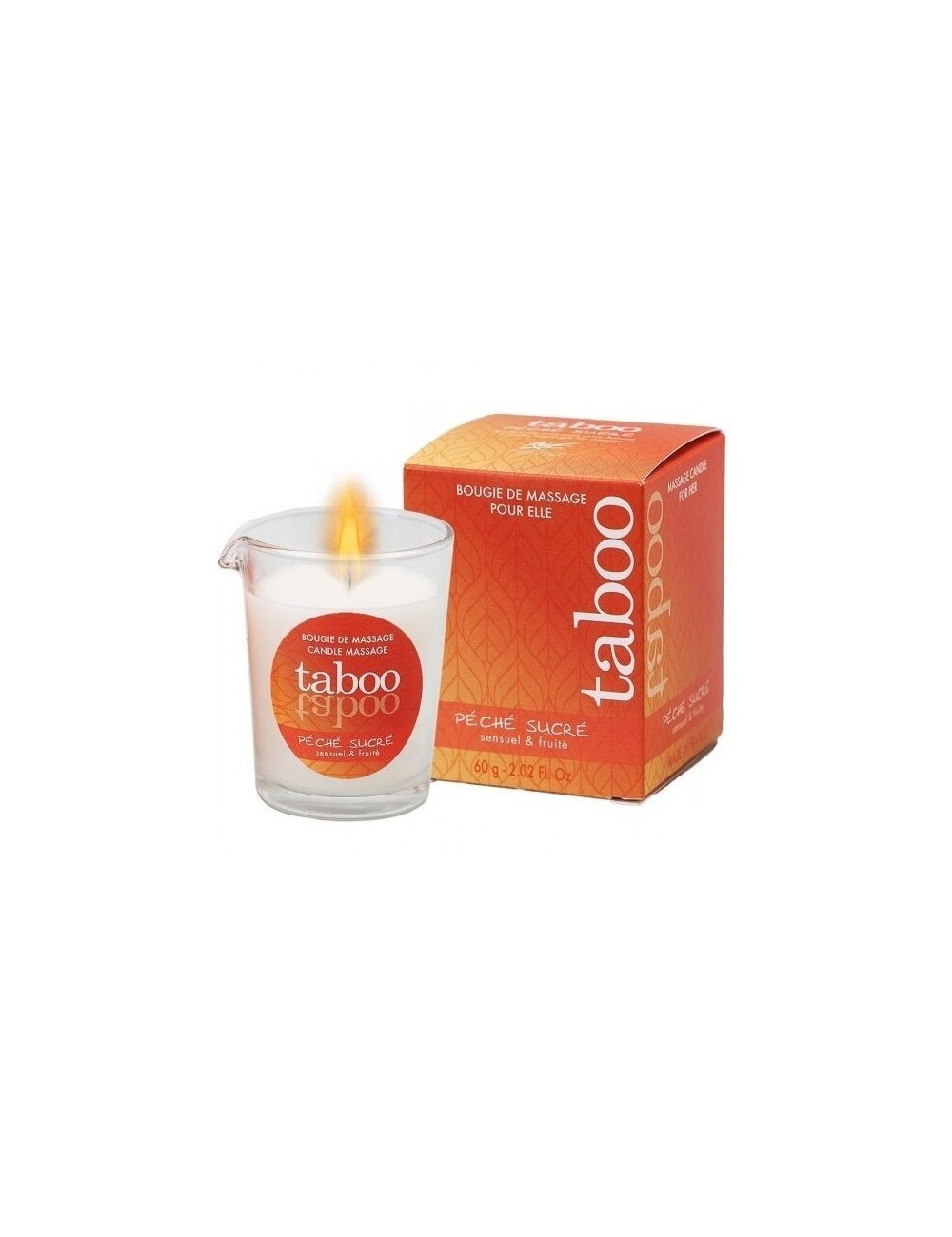 Taboo bougie massage femme peche sucre odeur nectarine - Lubrifiants - Ruf