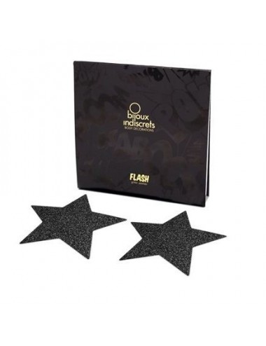 BIJOUX - INDISCRETS CAPUCHONS DE TAMELON NOIR STAR FLASH