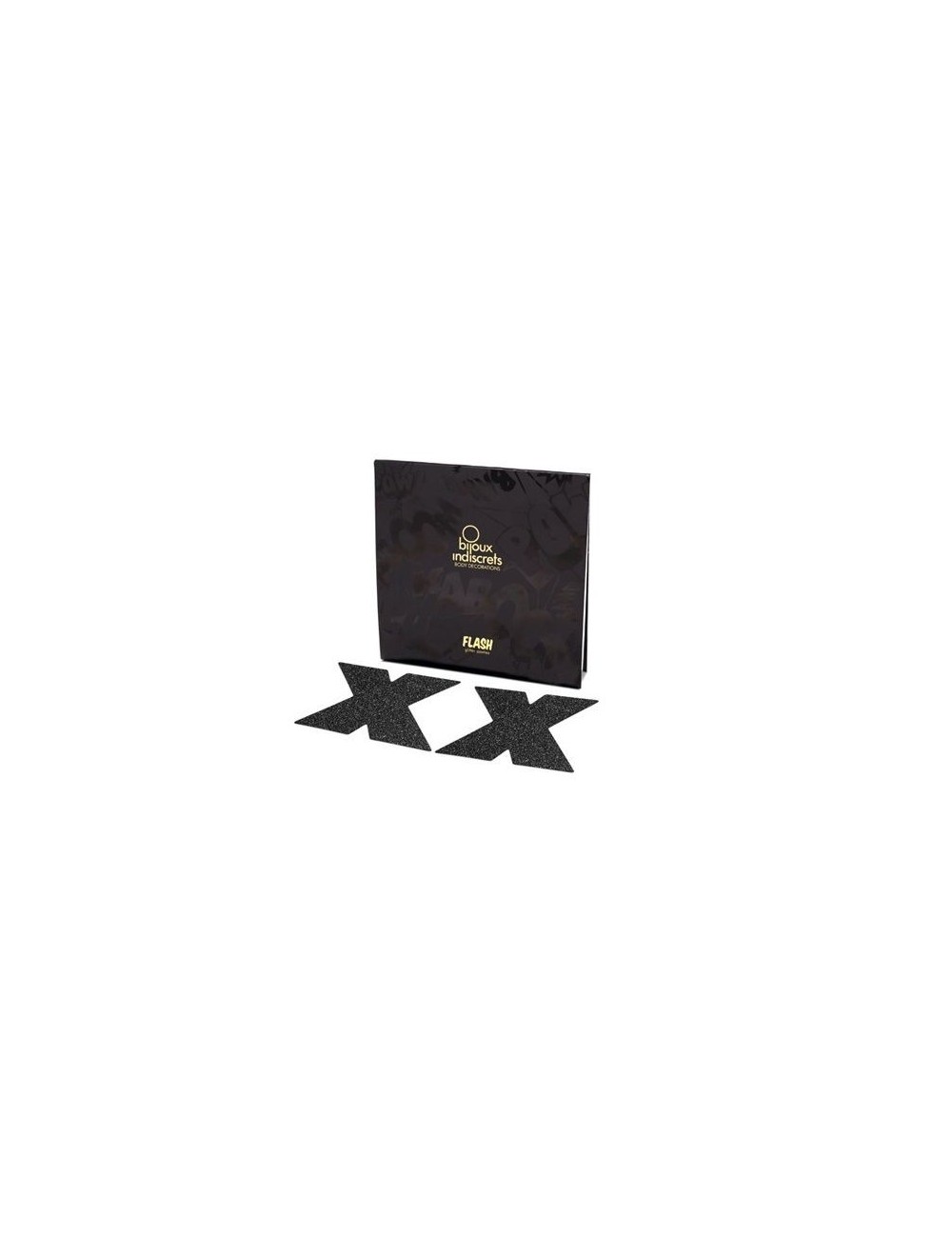 BIJOUX - INDISCRETS FLASH CROSS NIPPLE CAPS NOIR BIJOUX - INDISCRETS FLASH CROSS NIPPLE CAPS NOIR