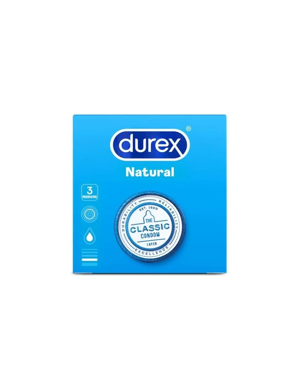 DUREX - CLASSIQUE NATUREL 3 UNITÉS DUREX - CLASSIQUE NATUREL 3 UNITÉS