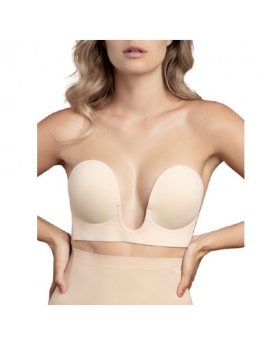 BYE-BRA - SOUTIEN-GORGE SANS POIGNÉES BEIGE BONNET D