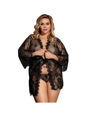 Lingerie - Ensembles de lingerie - Manches ãvasães subblime queen plus dentelle peignoir - Subblime Queen Plus Size