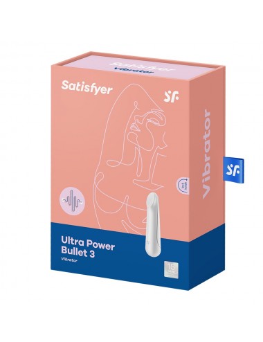 Vibromasseur blanc USB Ultra Power Bullet 3 Satisfyer - CC597735