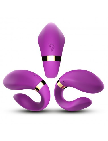 Sextoys - Oeufs Vibrants - Vibromasseur forme U Violet pour couple avec double moteurs - USK-GZ02PUR - Dreamy Toys