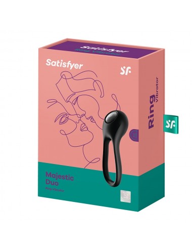 Sextoys - Anneaux, Cockring & Gaines - Cockring vibrant USB Majestic Duo Satisfyer - CC597750 - Satisfyer