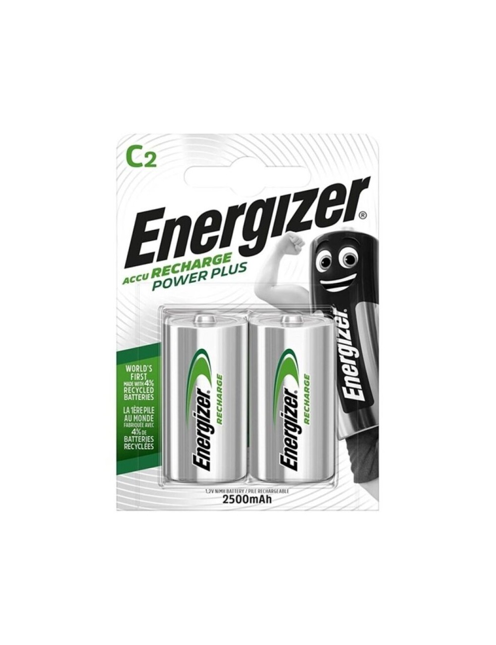 Sextoys - Accessoires - ENERGIZER POWER PLUS BATTERIE RECHARGEABLE HR14 C 2500mAh 2 UNITà - Energizer