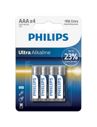 Sextoys - Accessoires - PILE PHILIPS ULTRA ALCALINE AAA LR03 4 UNITà - PHILLIPS