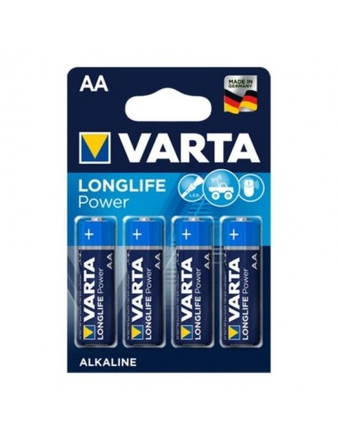 Sextoys - Accessoires - PILE ALCALINE VARTA LONGLIFE POWER AA LR6 4 UNITà - Varta