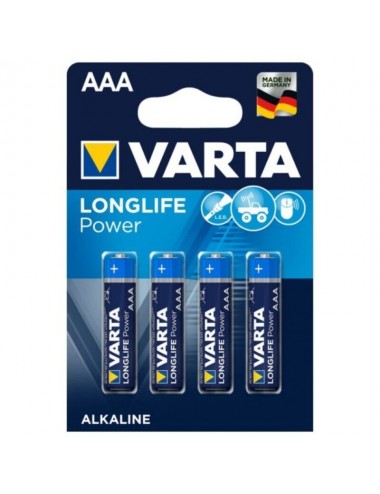 Sextoys - Accessoires - PILE ALCALINE VARTA LONGLIFE POWER AAA LR03 4 UNITà - Varta