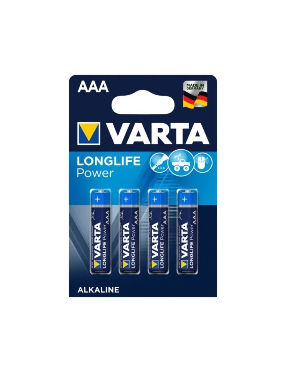 Sextoys - Accessoires - PILE ALCALINE VARTA LONGLIFE POWER AAA LR03 4 UNITà - Varta