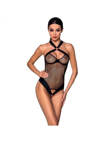 Lingerie - Bodys - CORPS PASSION AMANDA CUIR àCO L/XL - Passion Woman Teddies