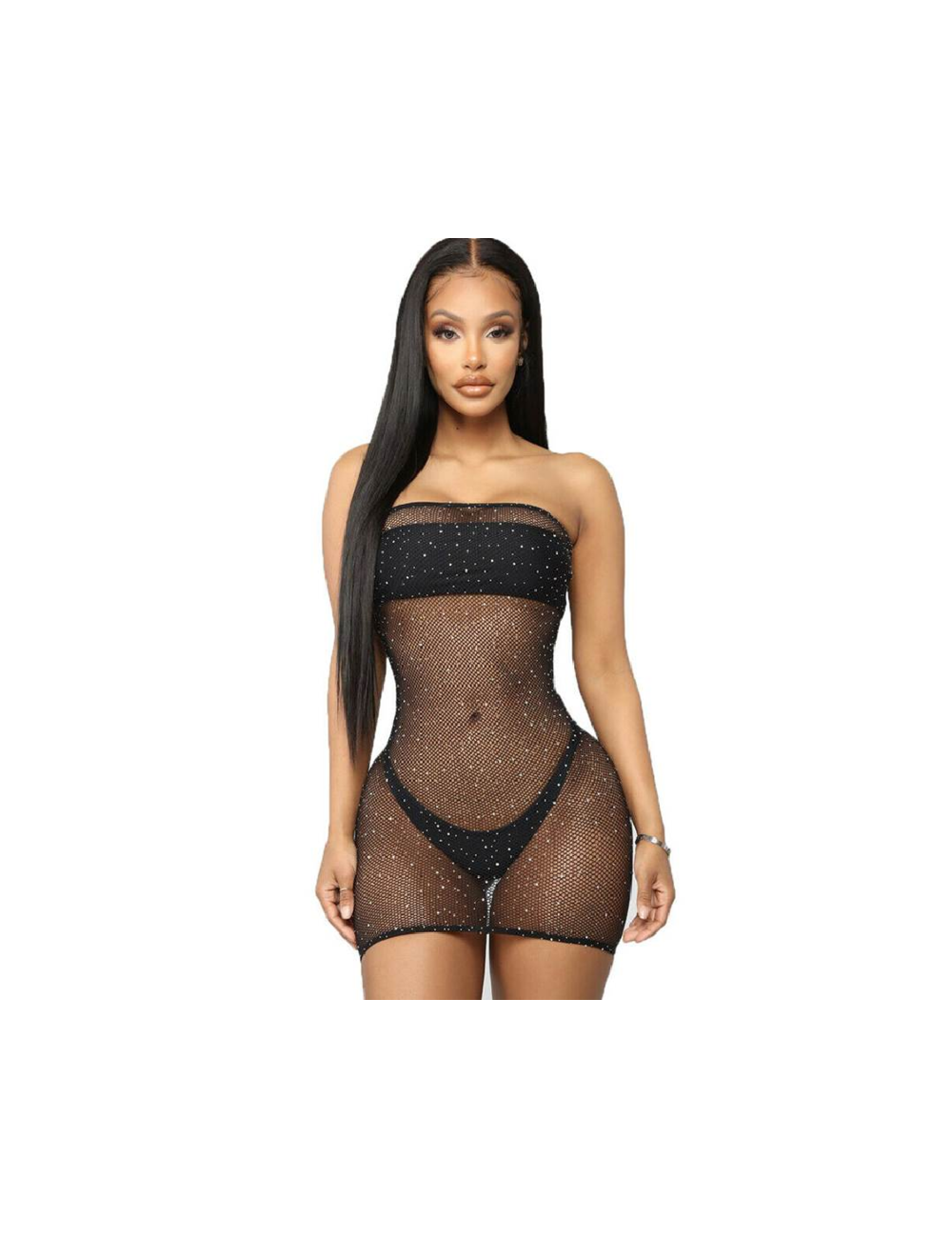 Lingerie - Combinaisons - ROBE BRILLANTE QUEEN LINGERIE BODYSTOCKING SL - Queen Lingerie