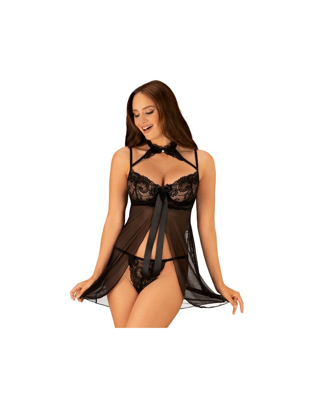 Lingerie - Nuisettes - OBSESSIVE - BABYDOLL ELIZENES L/XL - Obsessive Babydoll