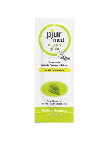 LUBRIFIANT A BASE D''EAU PJUR MED VEGAN GLIDE 2 ML - Huiles de massage - Pjur