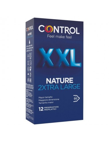 CONTROL NATURE CONDOM 2XTRA LARGE XXL - 12 UNITàS - Plaisirs Intimes - CONTROL CONDOMS