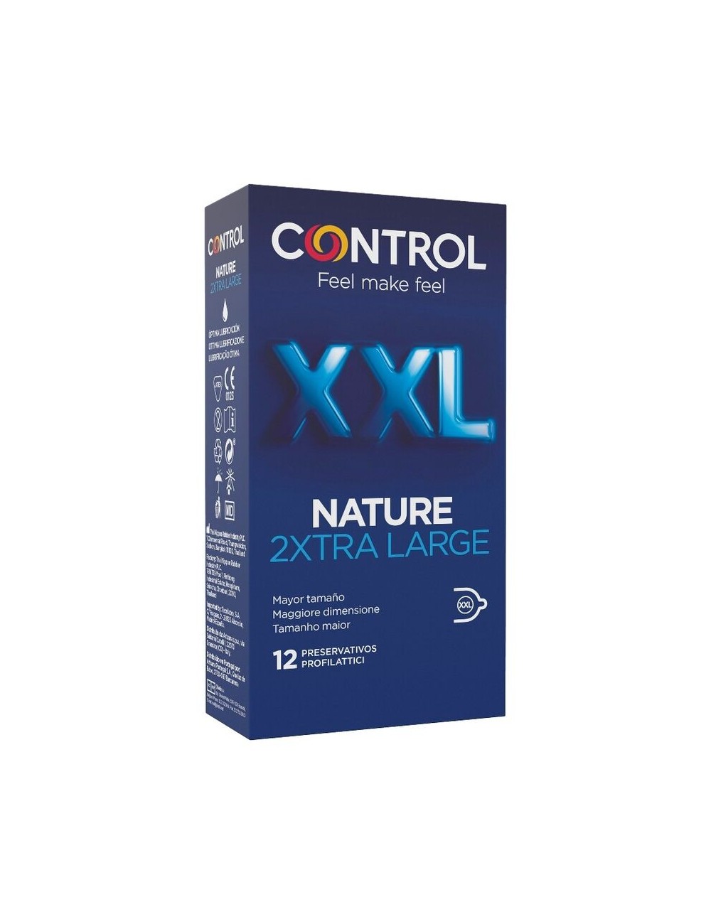 CONTROL NATURE CONDOM 2XTRA LARGE XXL - 12 UNITàS - Plaisirs Intimes - CONTROL CONDOMS