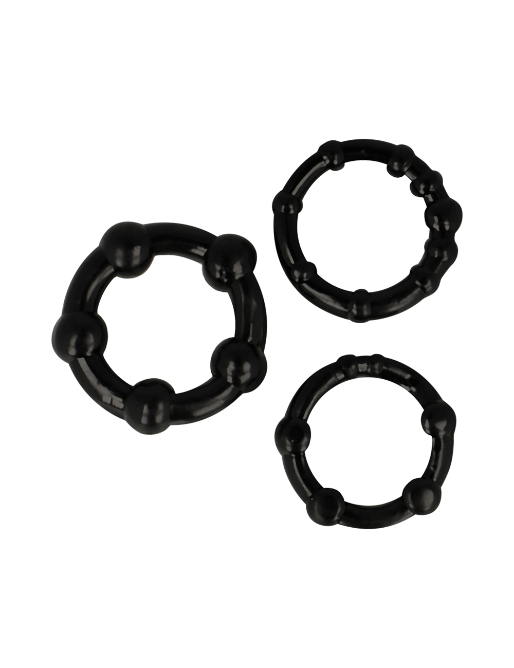 Sextoys - Anneaux, Cockring & Gaines - ENSEMBLE DE 3 BAGUES EN SILICONE OHMAMA - OHMAMA FOR HIM