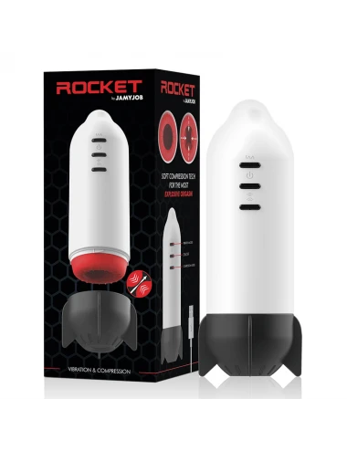 Sextoys - Masturbateurs & Stimulateurs - JAMYJOB ROCKET MASTURBATEUR TECH DE COMPRESSION SOUPLE ET VIBRATION - Jamyjob