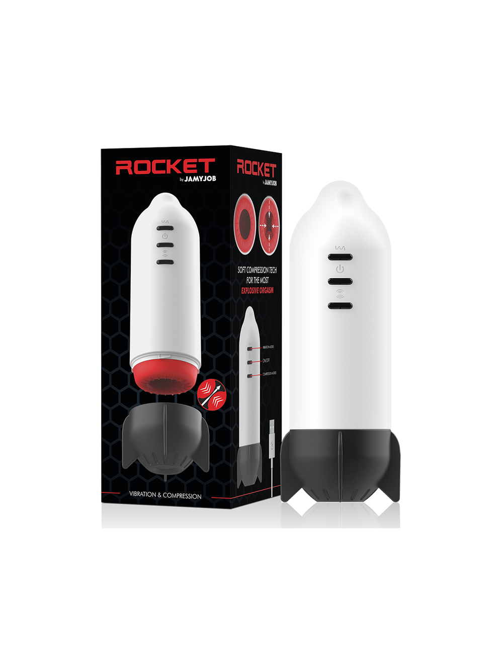 Sextoys - Masturbateurs & Stimulateurs - JAMYJOB ROCKET MASTURBATEUR TECH DE COMPRESSION SOUPLE ET VIBRATION - Jamyjob Sextoys - Masturbateurs & Stimulateurs - JAMYJOB ROCKET MASTURBATEUR TECH DE COMPRESSION SOUPLE ET VIBRATION - Jamyjob