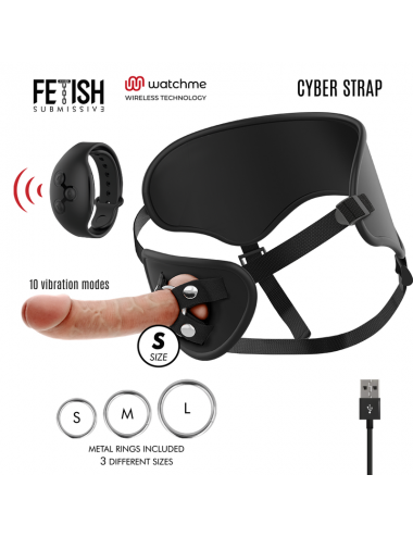 Sextoys - Accessoires - CYBER STRAP REMOTE CONTROL HARNESS WATCME TECHNOLOGY S - FETISH SUBMISSIVE CYBER STRAP