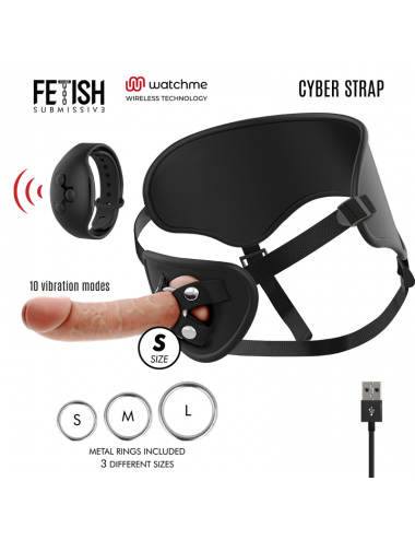 Sextoys - Accessoires - CYBER STRAP REMOTE CONTROL HARNESS WATCME TECHNOLOGY S - FETISH SUBMISSIVE CYBER STRAP