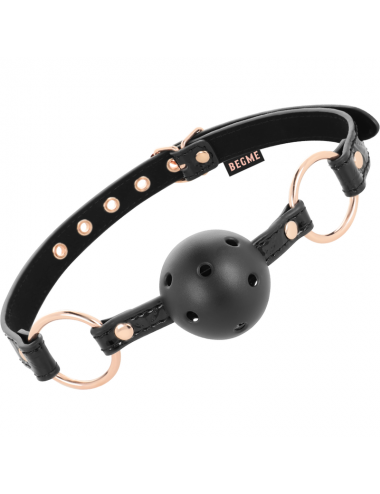 Sextoys - Bondage - SM - BEGME BLACK EDITION BALL GAG CUIR VEGAN - BEGME BLACK EDITION