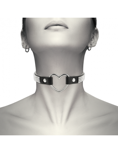 Sextoys - Bondage - SM - COQUETTE HAND CRAFTED CHOKER VEGAN LEATHER - HEART - Coquette Accessories