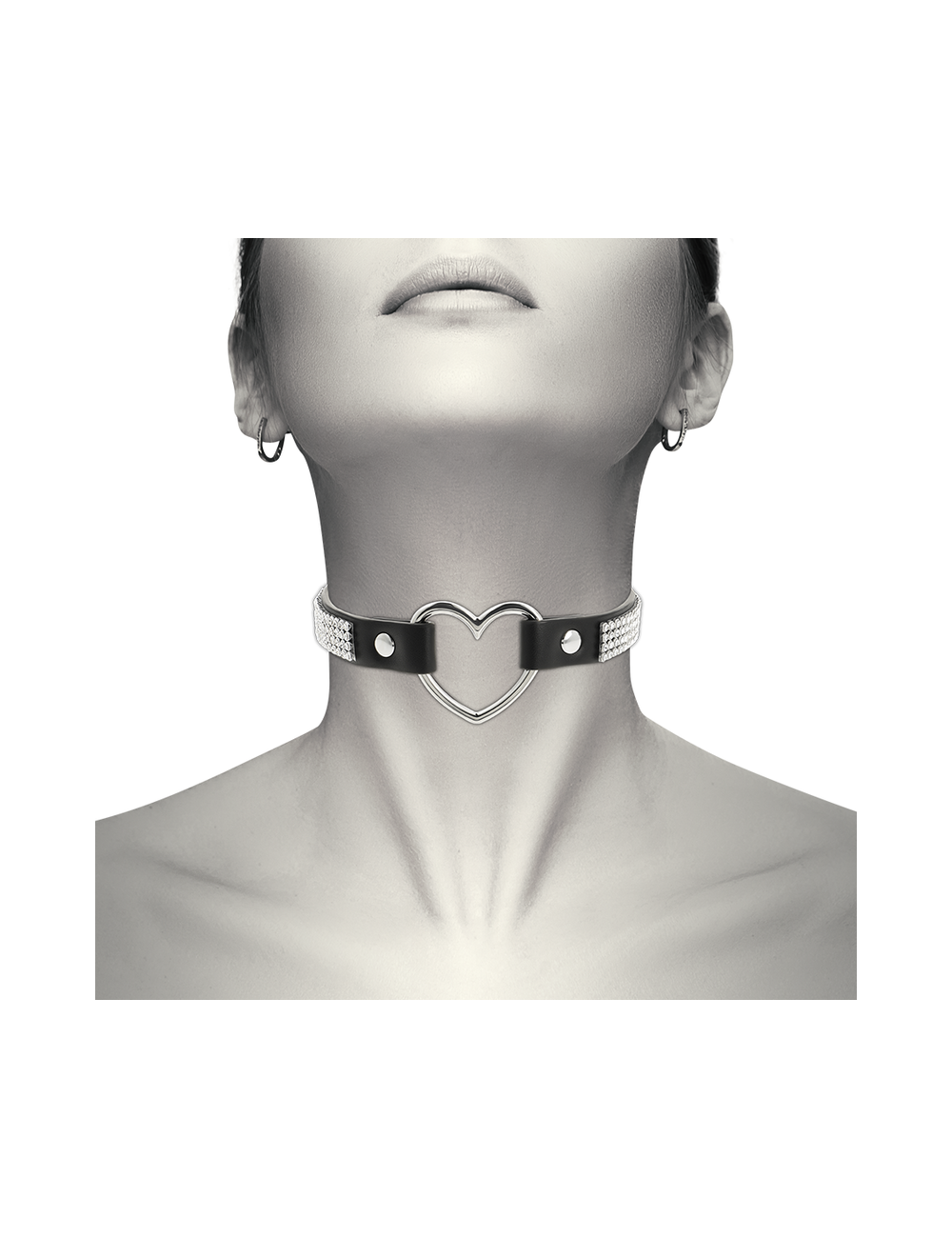 Sextoys - Bondage - SM - COQUETTE HAND CRAFTED CHOKER VEGAN LEATHER - HEART - Coquette Accessories