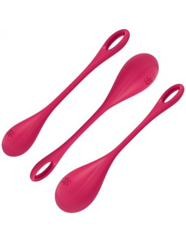 Sextoys - Boules de Geisha - ENSEMBLE D''ENTRAàNEMENT SATISFYER YONI POWER 1 - ROUGE - SATISFYER BALLS
