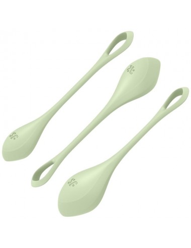 Sextoys - Boules de Geisha - ENSEMBLE D''ENTRAàNEMENT SATISFYER YONI POWER 2 - VERT - SATISFYER BALLS