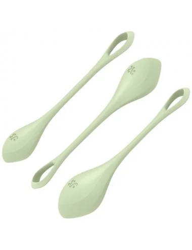 Sextoys - Boules de Geisha - ENSEMBLE D''ENTRAàNEMENT SATISFYER YONI POWER 2 - VERT - SATISFYER BALLS