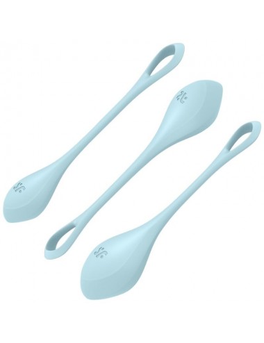 Sextoys - Boules de Geisha - ENSEMBLE D''ENTRAàNEMENT SATISFYER YONI POWER 2 - BLEU - SATISFYER BALLS