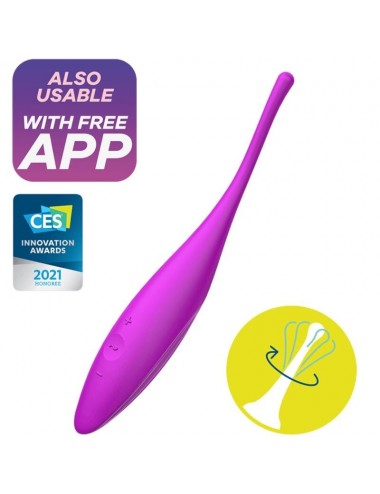 Sextoys - Masturbateurs & Stimulateurs - SATISFYER TWIRLING JOY CLIT TIP STIMULANT - FUCHSIA - SATISFYER CONNECT