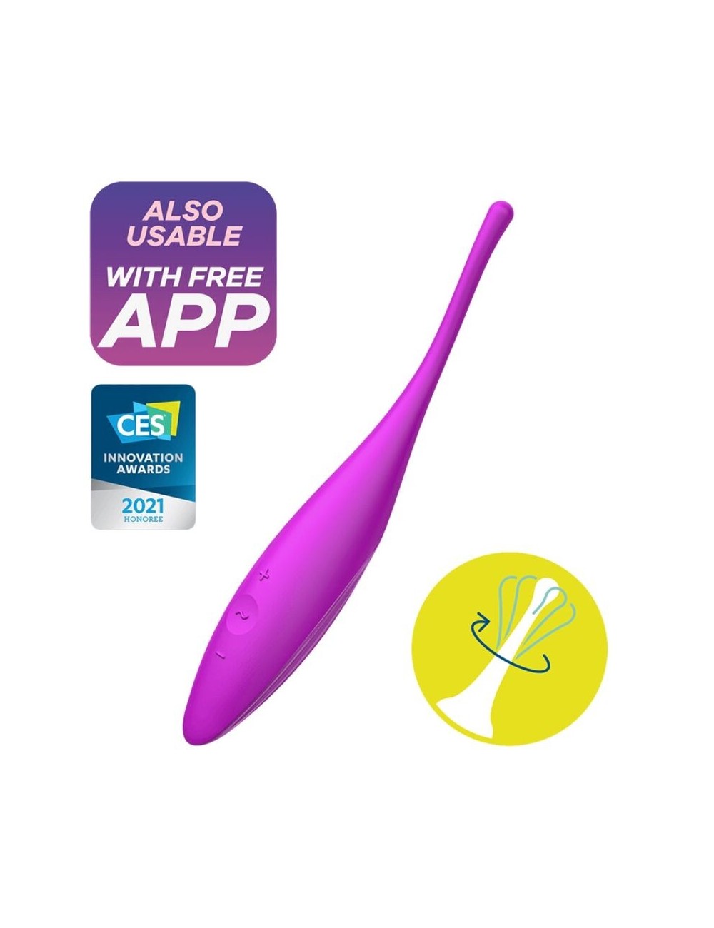 Sextoys - Masturbateurs & Stimulateurs - SATISFYER TWIRLING JOY CLIT TIP STIMULANT - FUCHSIA - SATISFYER CONNECT