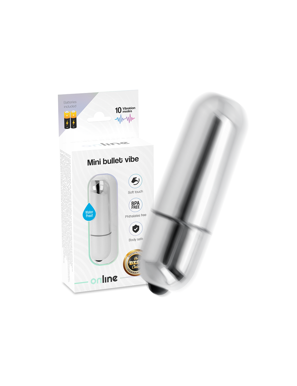 Sextoys - Masturbateurs & Stimulateurs - MINI BULLET VIBE EN LIGNE - ARGENT - ONLINE