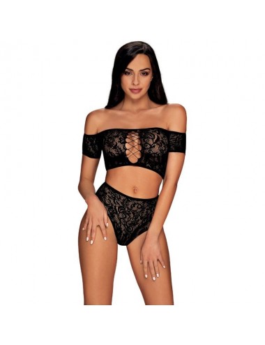 Lingerie - Ensembles de lingerie - OBSESSIVE - ENSEMBLE DEUX PIECES INESSITA - NOIR XL/XXL - Obsessive Sets