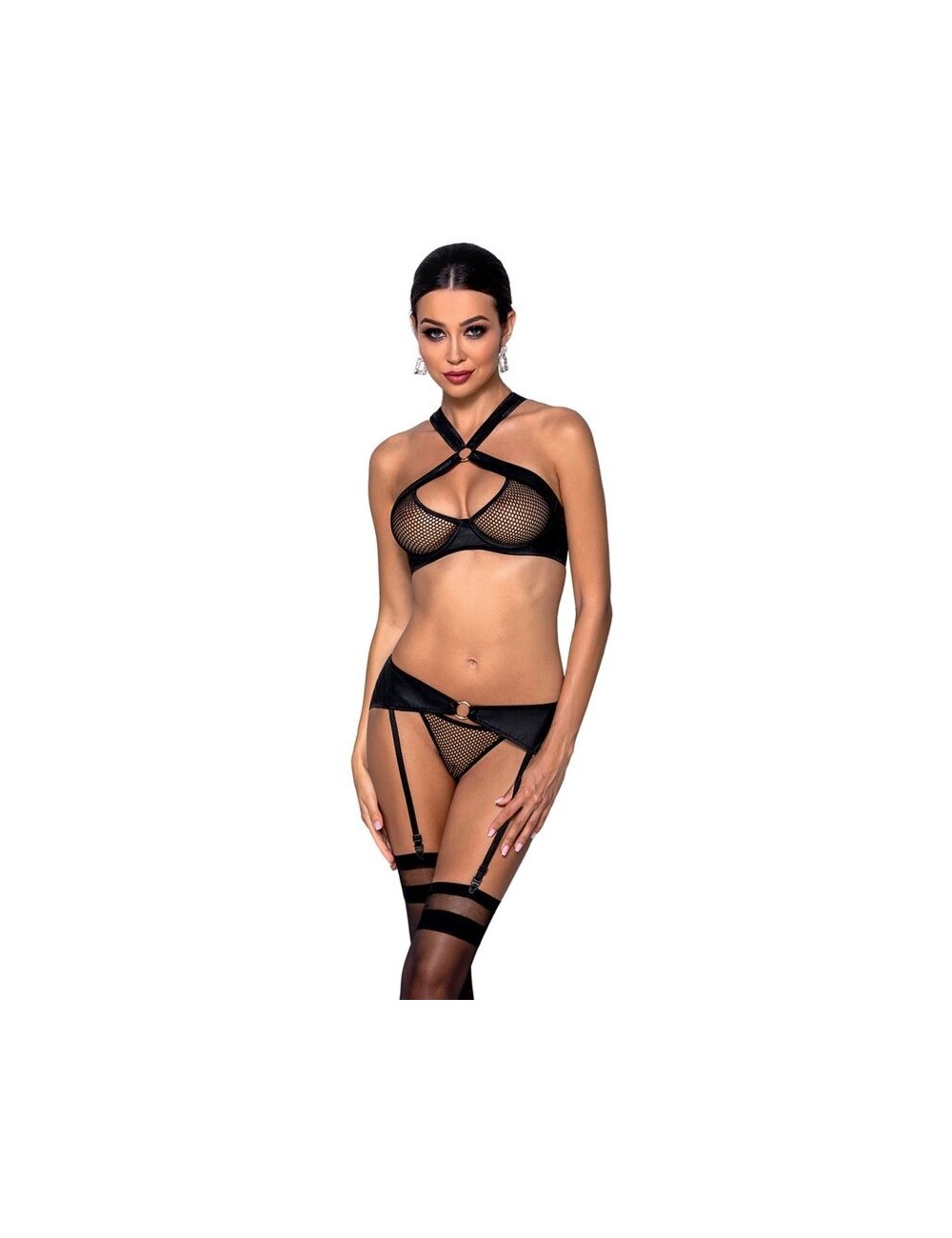 Lingerie - Ensembles de lingerie - ENSEMBLE PASSION AMANDA CUIR àCO S/M - Passion Woman Sets