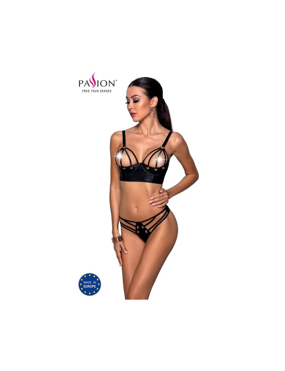 Lingerie - Ensembles de lingerie - ENSEMBLE BIKINI EN CUIR àCO PASSION MALWIA L/XL - Passion Woman Sets