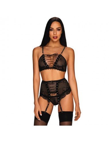 Lingerie - Ensembles de lingerie - OBSESSIVE - ENSEMBLE TROIS PIECES BASITTA S/M - Obsessive Sets