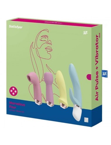 Sextoys - Masturbateurs & Stimulateurs - SATISFYER MARVELOUS FOUR - ENSEMBLE VIBRATEUR & AIR PULSE - SATISFYER AIR PULSE